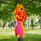 In the Breeze 5221 — 30-inch Hot Damsel Fish Windsock — Colorful Orange and Red Fishsock Hanging Garden Décor with Detailed Printed Graphics
